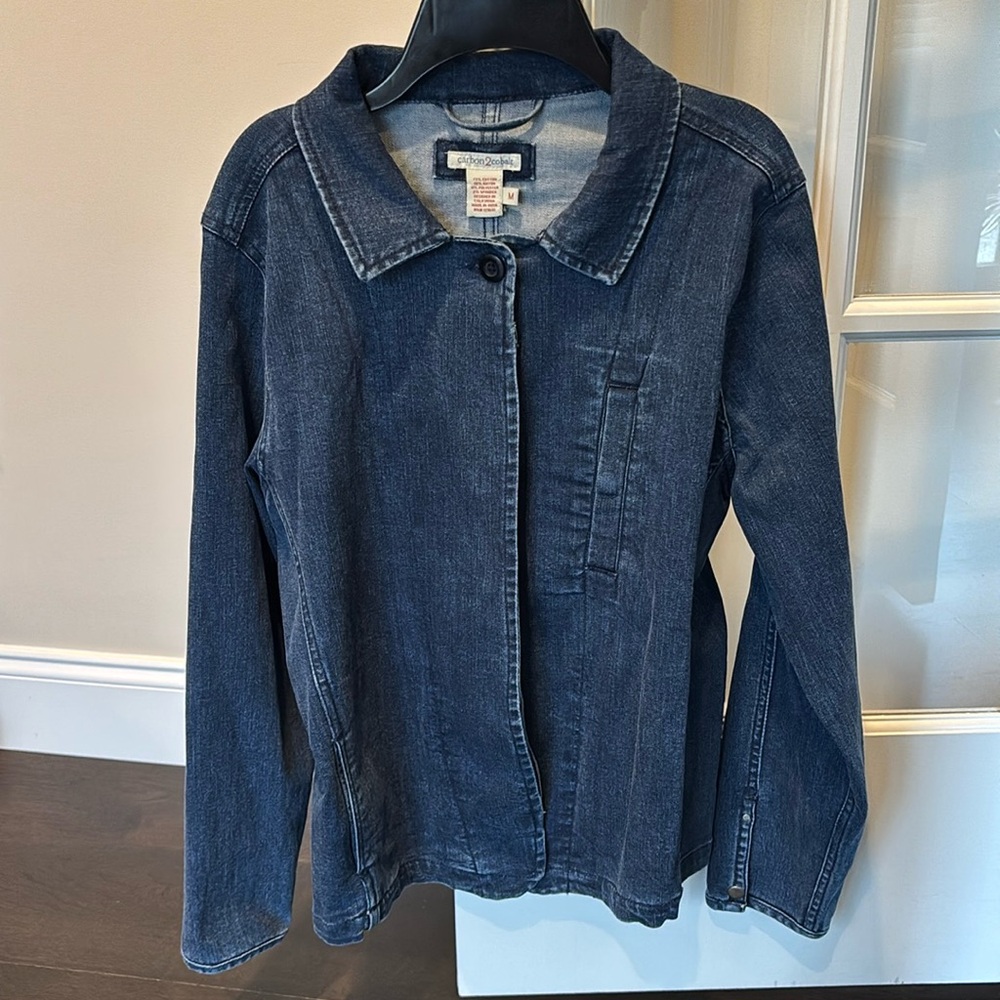 Carbon 2 Cobalt women’s denim jacket size small New medium   Like new